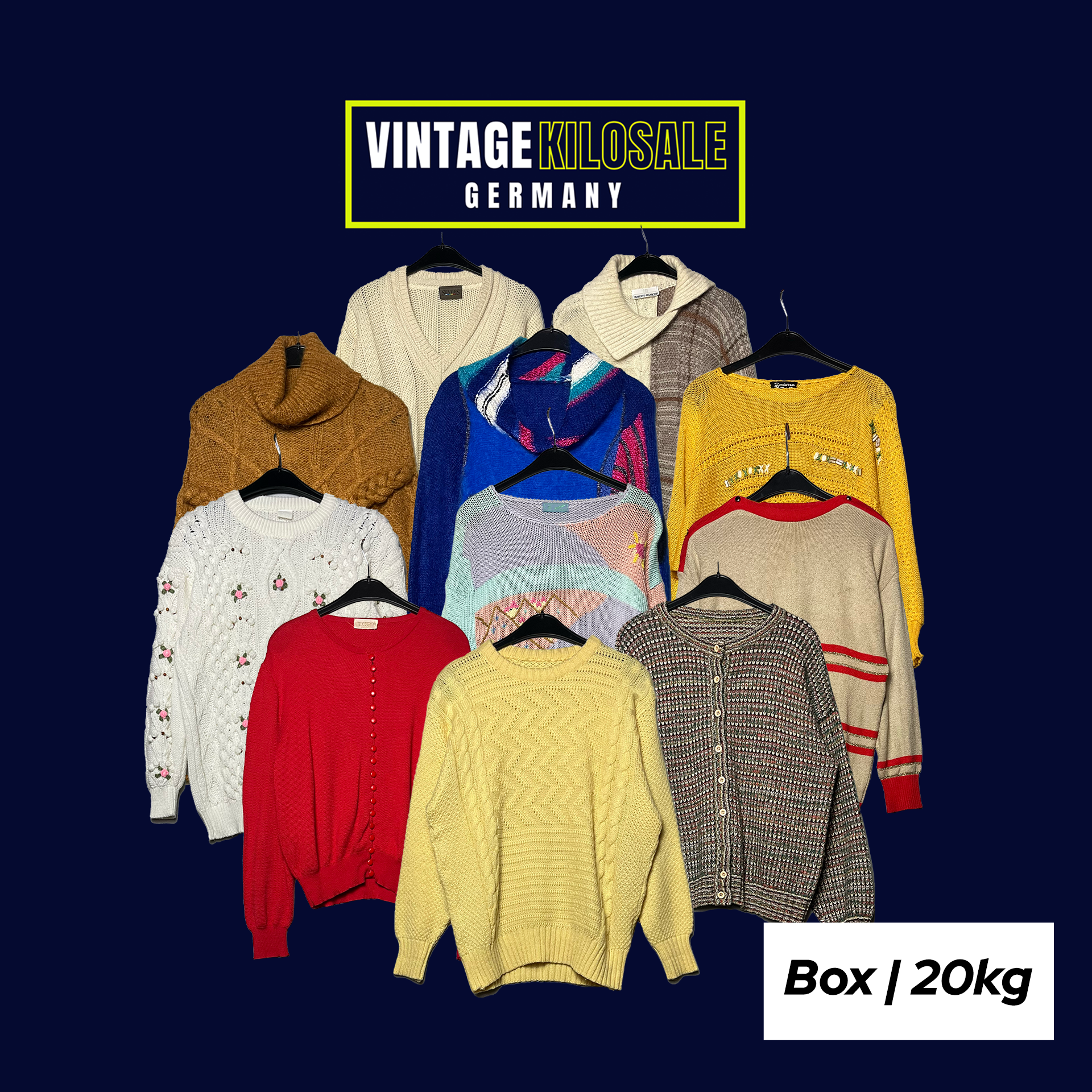 Ready-Made Feminine Vintage Knit Cardigan / Sweater Mix | 20kg