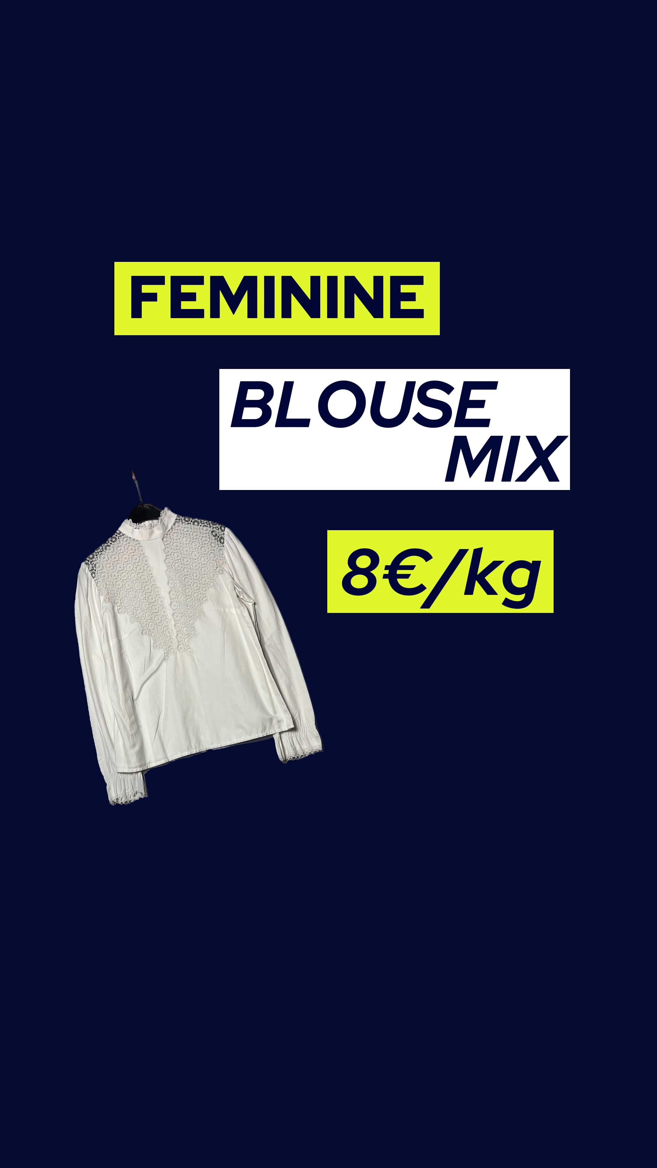 Ready-Made Feminine Vintage Blouses Mix | 20kg